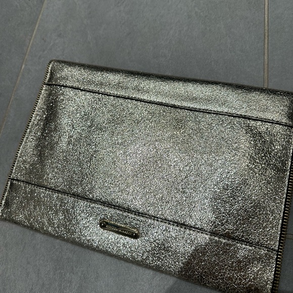 Rebecca Minkoff Leo Metallic Leather Clutch - Picture 3 of 5